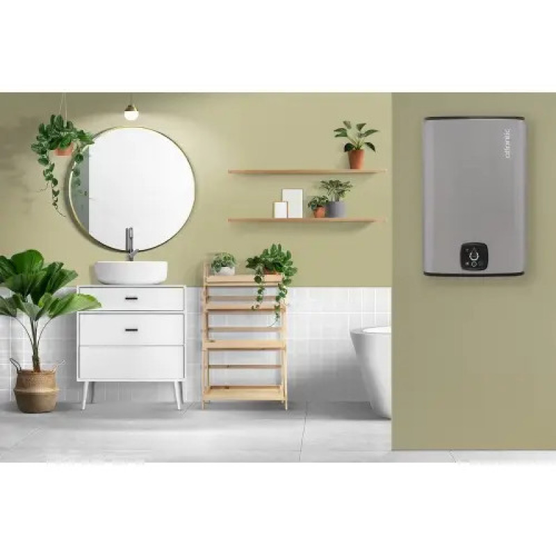 Водонагрівач побутовий електричний Atlantic Steatite Cube WI-FI ES-VM 75 S4 C2 WD (2400W) silver