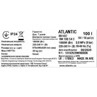 Водонагрівач побутовий електричний Atlantic Steatite Cube VM 100 S4 C 1500W