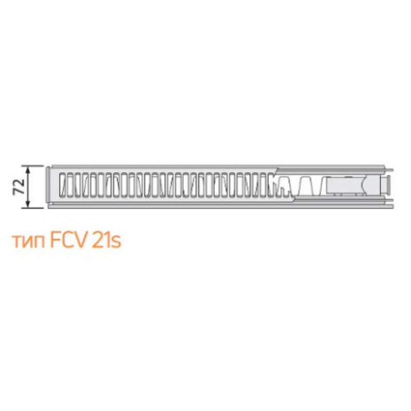 Сталевий радіатор Purmo Plan Ventil Compact 21 тип 500х1800 мм