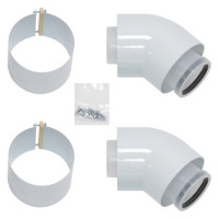 Концентрическое колено Protherm 45° 80/125 (турбо)
