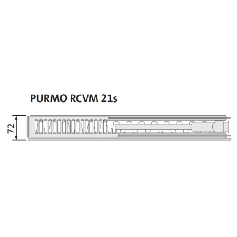 Сталевий радіатор Purmo Ramo Ventil Compact M, 21 тип 500х800 мм