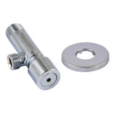 Кран сантехнічний Schlosser грибковий з кутовим фільтром DN15 GZ 1/2 "x 3/8" хром 606000015
