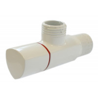 Кран сантехнический Schlosser угловой DN15 GZ 1/2" x 3/8" белый 606000017
