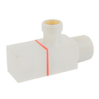 Кран сантехнический Schlosser Square угловой DN15 GZ 1/2" x 1/2" белый 606000050