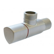 Кран сантехнічний Schlosser кутовий DN15 1/2" GZ x 1/2" GZ сатин 606000020