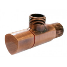 Кран сантехнічний Schlosser кутовий DN15 1/2" GZ x 3/8" GZ антична мідь 606000025