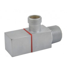 Кран сантехнічний Schlosser Square кутовий DN15 1/2" GZ x 3/8" GZ сатин 606000055
