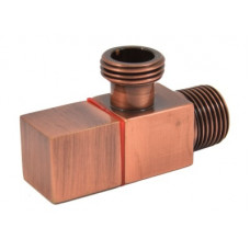 Кран сантехнічний Schlosser Square кутовий DN15 1/2" GZ x 1/2" GZ антична мідь 606000058