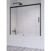 Шторка на  ванну Idea Black PN DWJ 1400Rx1500