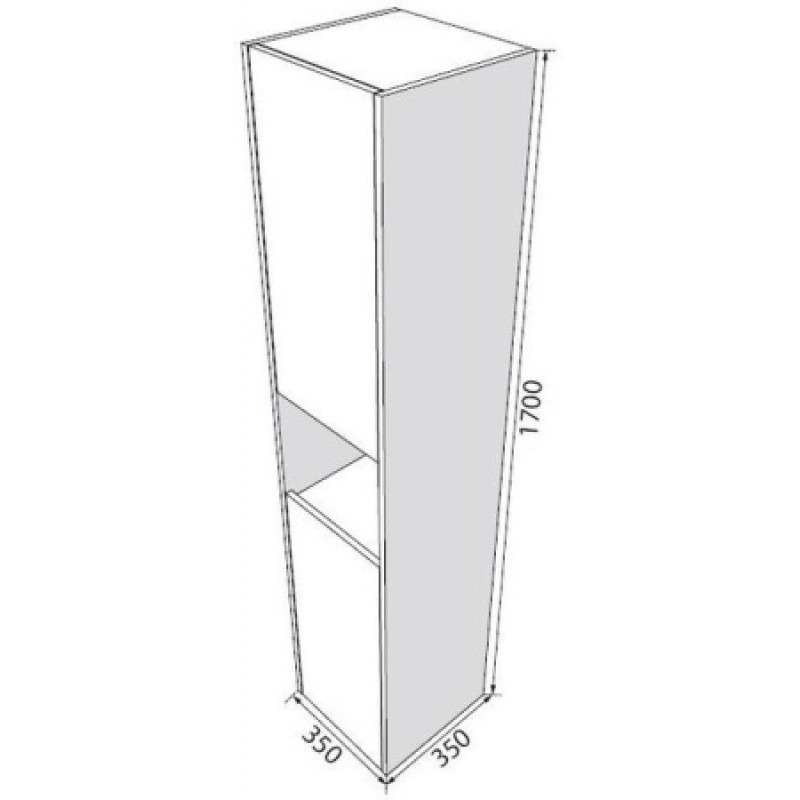 Пенал RADAWAY Пенал Silvia 170 матова/дуб один 170 M23170-02-03