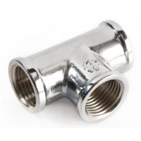 Тройник General Fittings латунный хромированный 1/2" ВВВ 270014B040404A