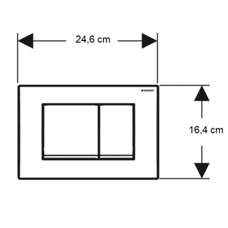 Клавиша смыва Geberit Delta 30 115.137.21.1
