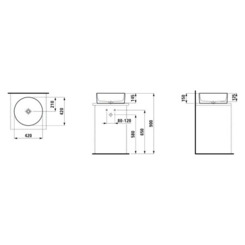 Раковина Laufen Savoy 420 мм H8129420001121
