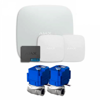 Комплект SMARTSYSTEMS Hub2 Mastino Light 1/2 "Ajax Hub2 + LeaksProtect (2шт) + WallSwitch + 1 Кран шаровой с электроприводом Mastino 220В 1/2" 007701