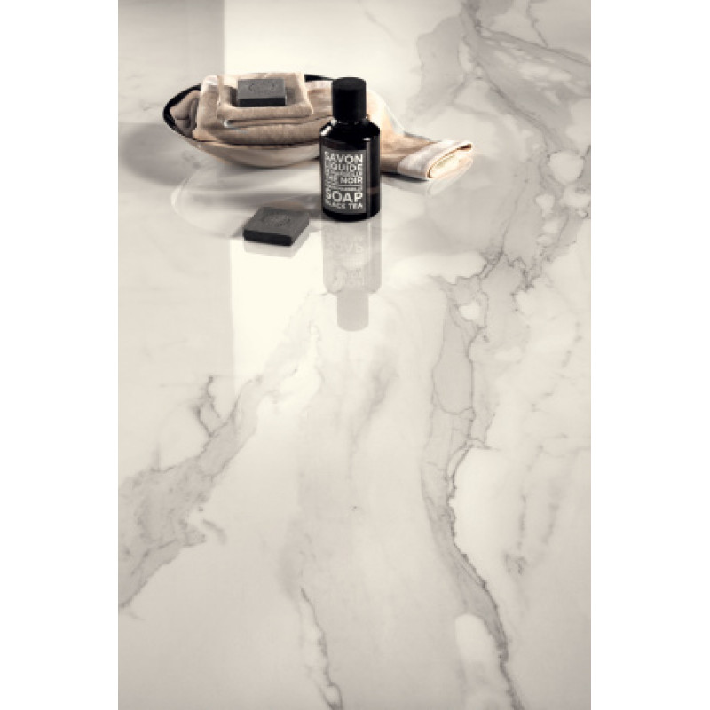 Плитка керамогранитная Cottodeste Starlight skin Calacatta supreme 1000x1000х3,5мм Kerlite гладкая/глянцевая EK8SL15
