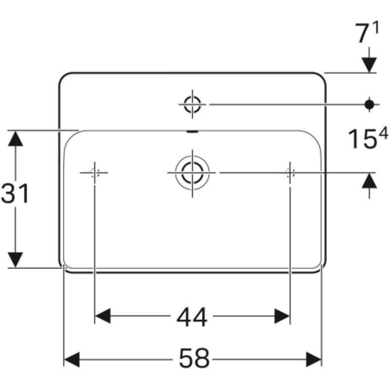 Раковина Geberit VariForm 600x450 мм 500781012