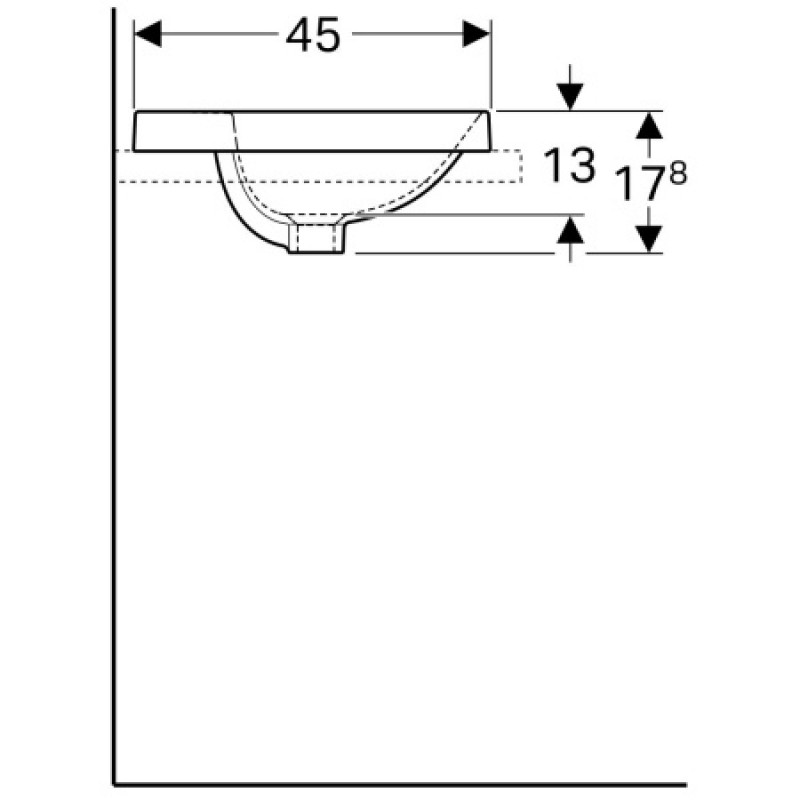 Раковина Geberit VariForm 550х450 мм 500743012