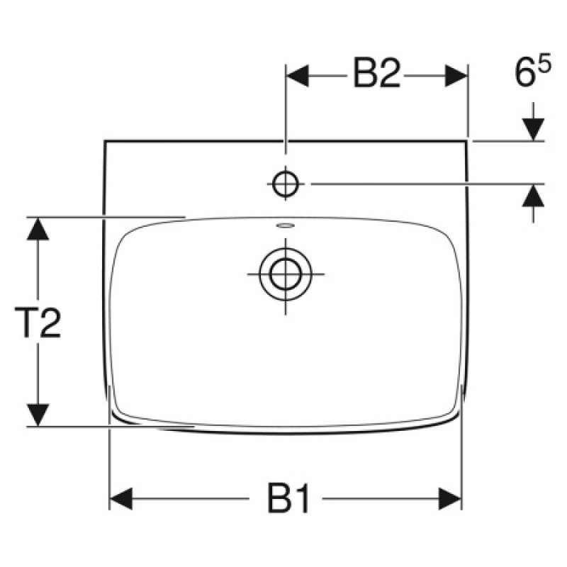 Раковина Geberit Selnova Square 650x480 мм 500299015