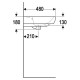 Раковина Geberit Selnova Square 650x480 мм 500299015
