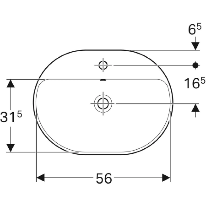 Раковина Geberit VariForm 600x450 мм 500735012