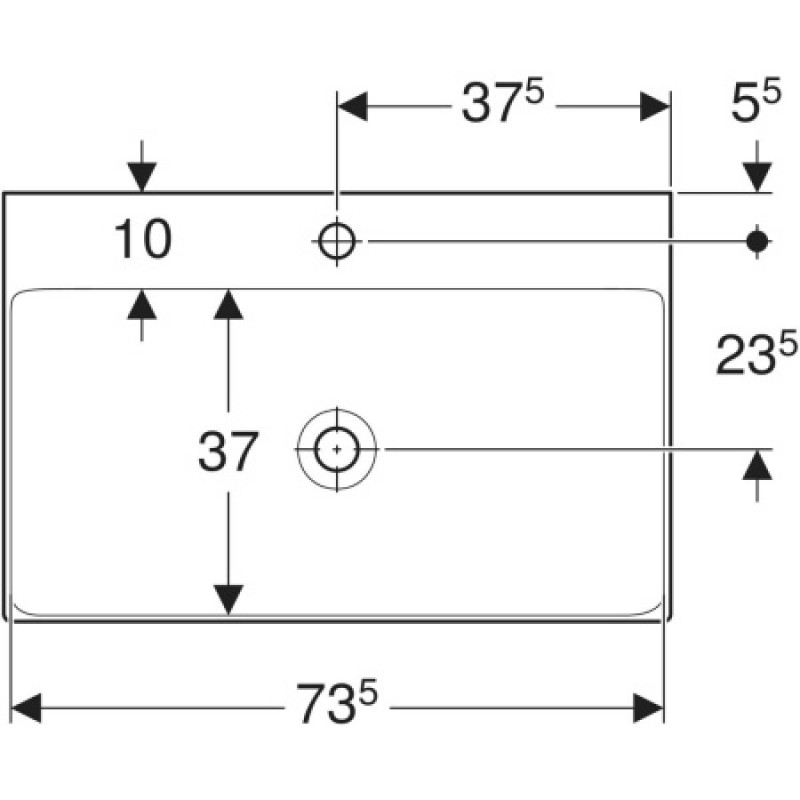 Раковина Geberit One 750x480 мм 505020012