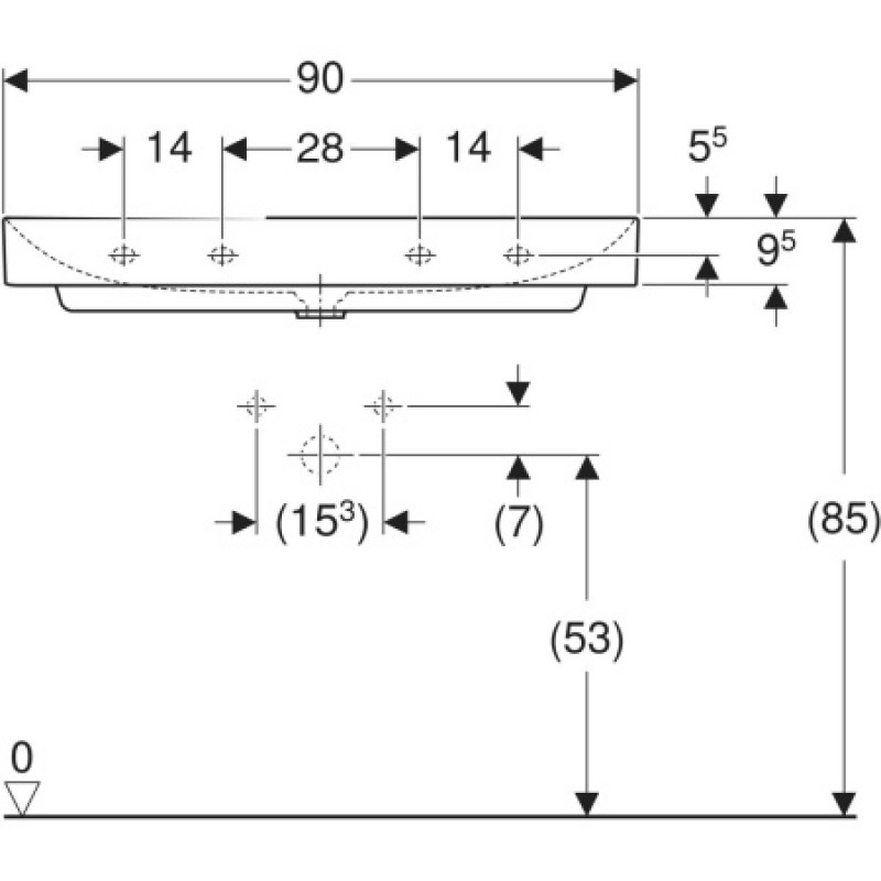 Раковина Geberit One 900x480 мм 505020013