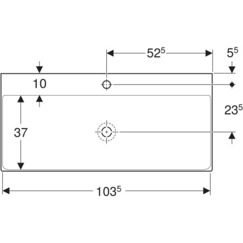 Раковина Geberit One 1050x480 мм 505020014