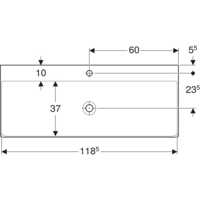 Раковина Geberit One 1200x480 мм 505020015