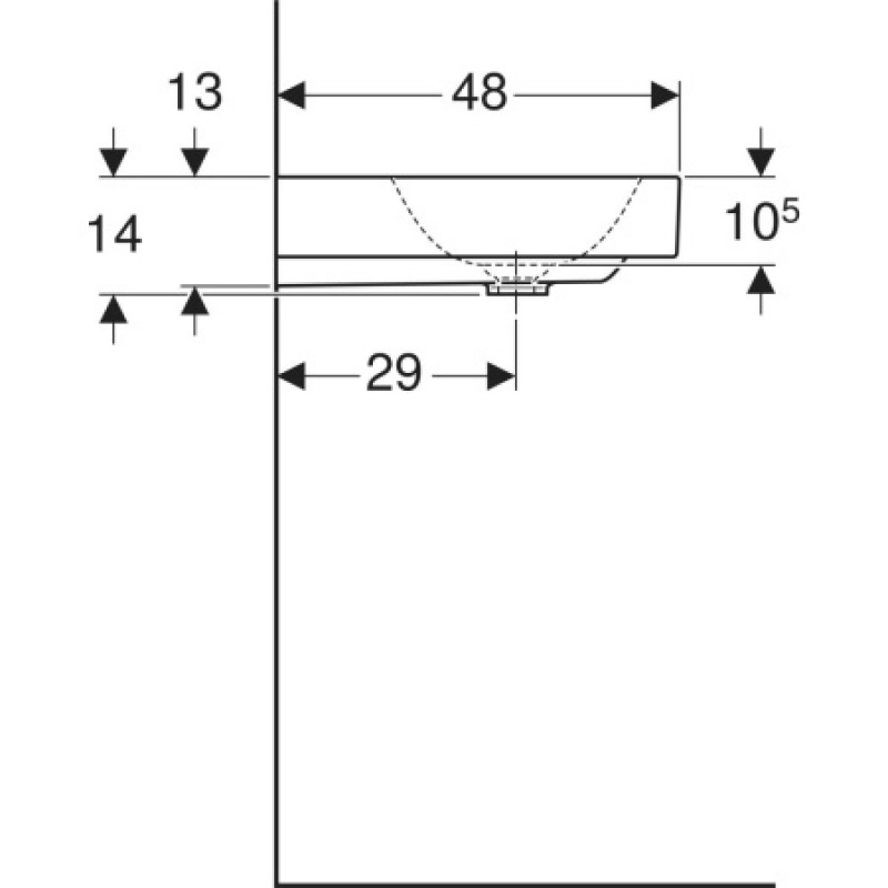 Раковина Geberit One 1050x480 мм 505021014