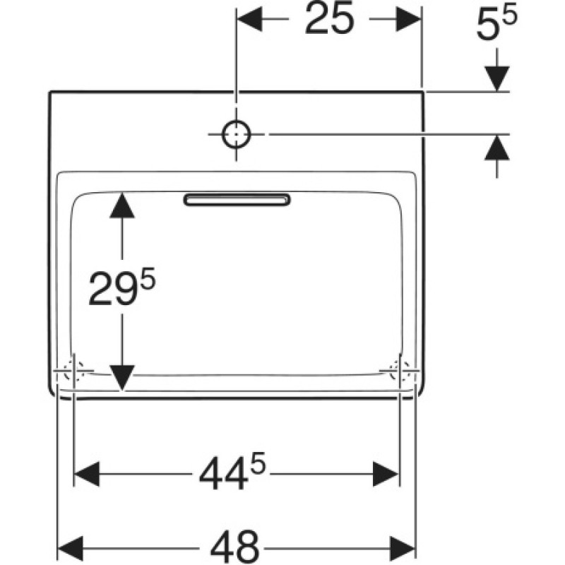 Раковина Geberit One 500x410 мм 505024001