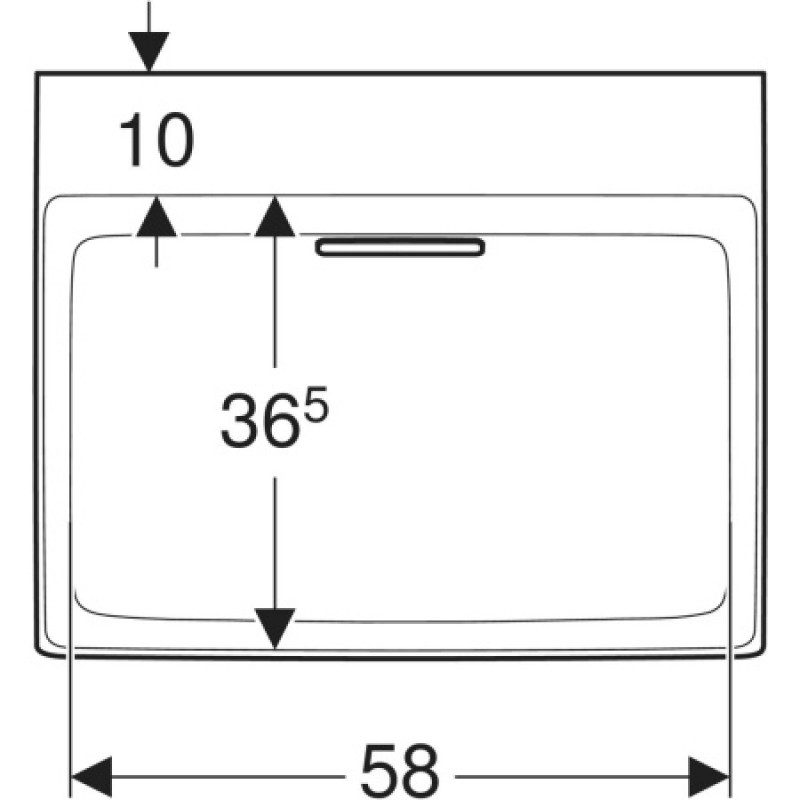 Раковина Geberit One CleanDrain 600х480 мм 505033001