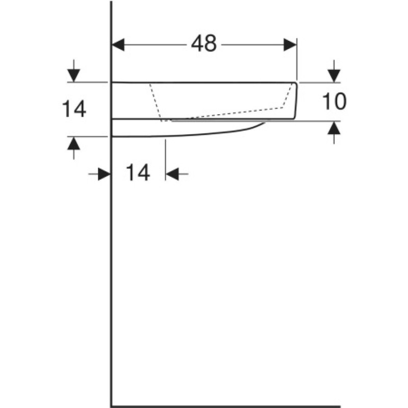Раковина Geberit One CleanDrain 600х480 мм 505033001
