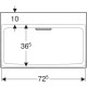 Раковина Geberit One CleanDrain 750х480 мм 505035001
