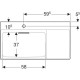 Раковина Geberit One CleanDrain 900х480 мм 505039001