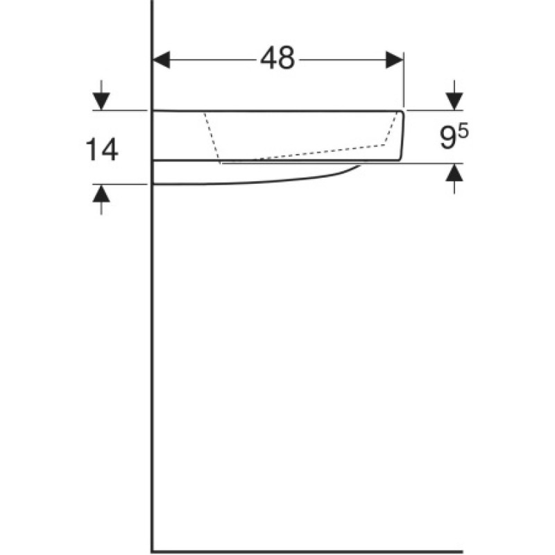 Раковина Geberit One CleanDrain 900х480 мм 505039001