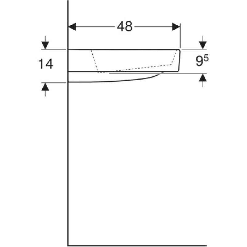 Раковина Geberit One CleanDrain 900х480 мм 505042001