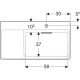 Раковина Geberit One CleanDrain 900х480 мм 505043001