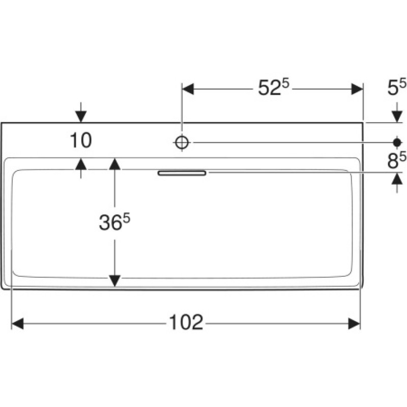 Раковина Geberit One CleanDrain 1050х480 мм 505046001
