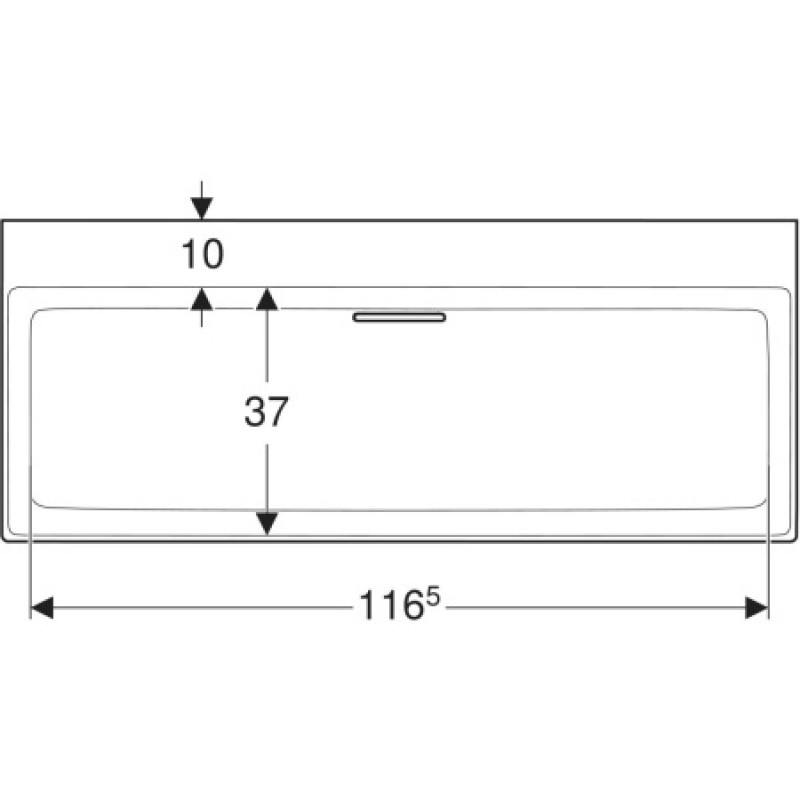 Раковина Geberit One CleanDrain 1200х480 мм 505047001