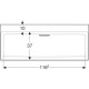 Раковина Geberit One CleanDrain 1200х480 мм 505047001