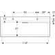 Раковина Geberit One CleanDrain 1200х480 мм 505049001