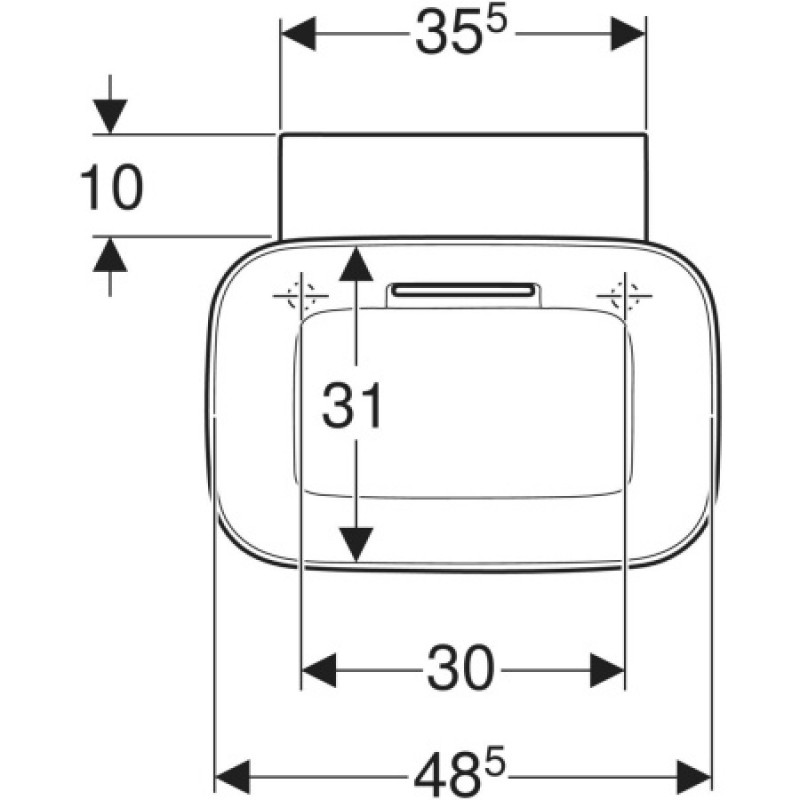Раковина Geberit One CleanDrain 500x425 мм 505050001