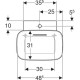 Раковина Geberit One CleanDrain 500x425 мм 505051001