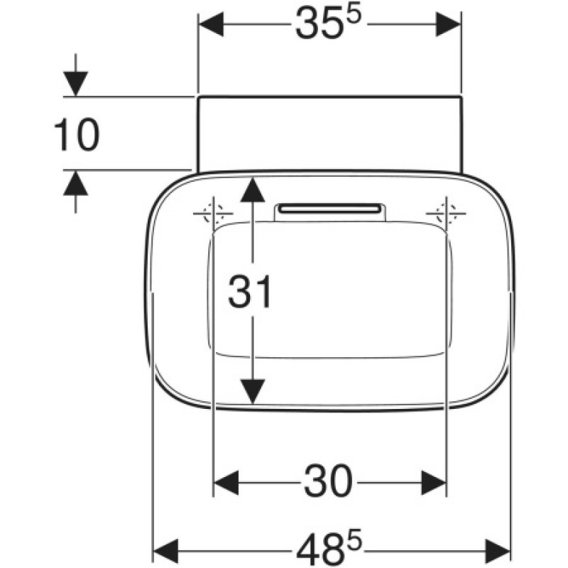 Раковина Geberit One CleanDrain 500x425 мм 505052001