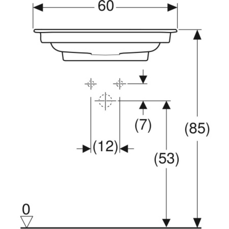 Раковина Geberit One CleanDrain 600x480 мм 505001001