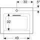 Раковина Geberit One CleanDrain 600x480 мм 505002001