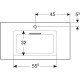 Раковина Geberit One CleanDrain 900x480 мм 505006001