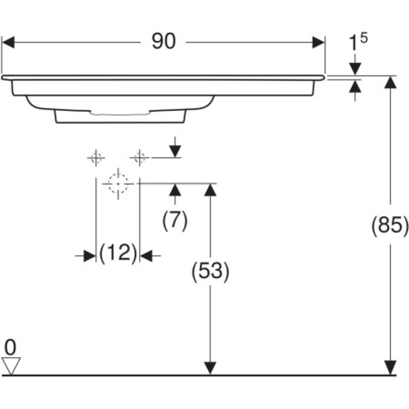 Раковина Geberit One CleanDrain 900x480 мм 505008001
