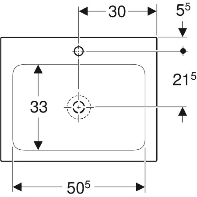 Раковина Geberit One CleanDrain 600x480 мм 505010011