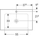 Раковина Geberit One CleanDrain 750x480 мм 505010012